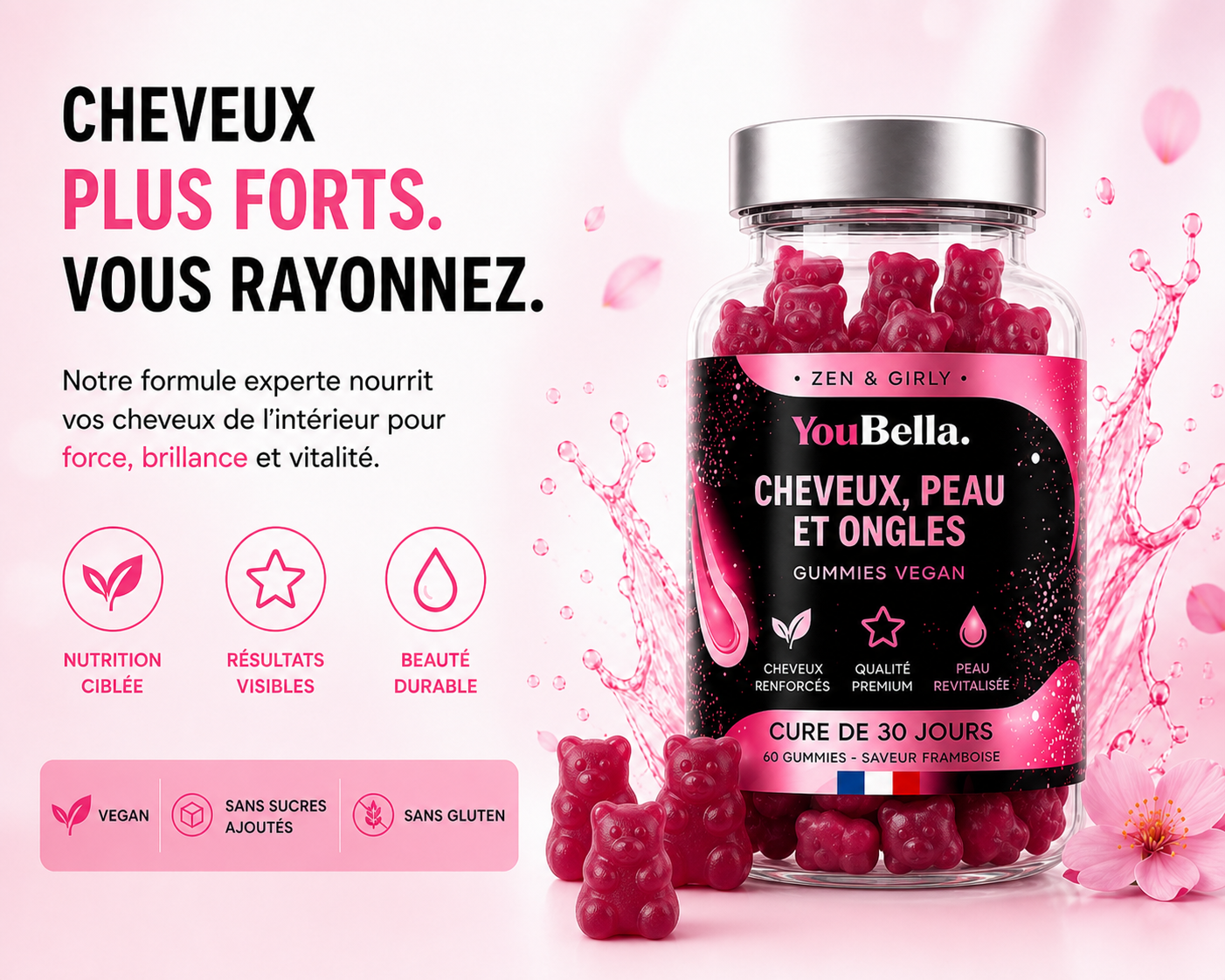 Gummies 100% VEGAN - Peau/Cheveux/Ongles - YouBella.®