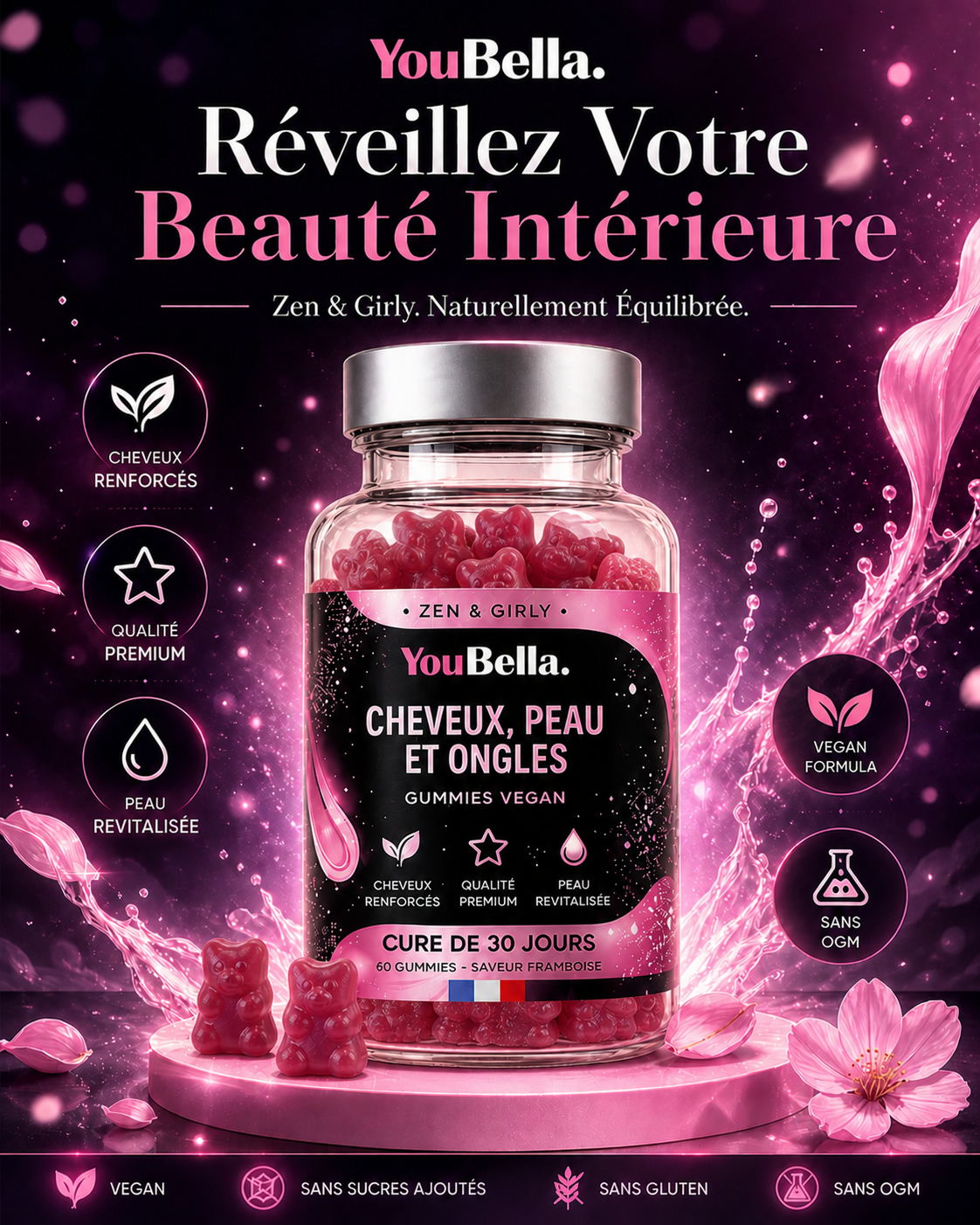 Gummies 100% VEGAN - Peau/Cheveux/Ongles - YouBella.®